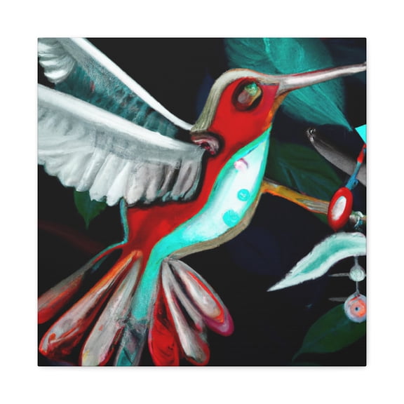 "Ruby-Throated Hummingbird" - Canvas