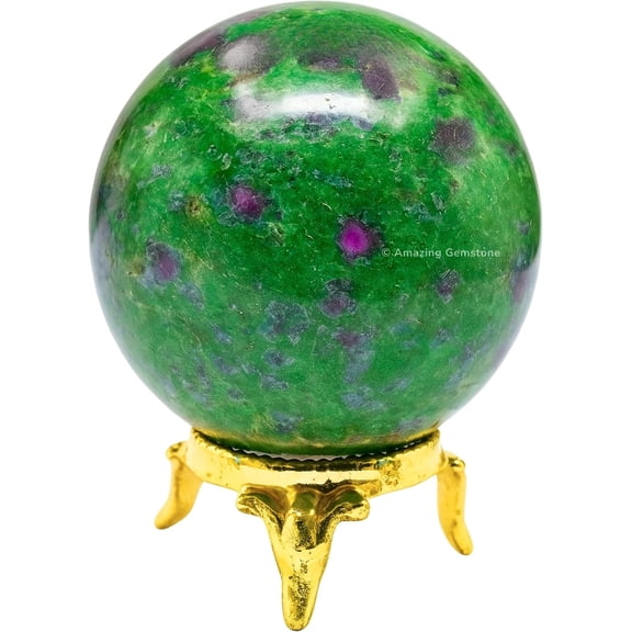 Ruby Zoisite Crystal Ball Sphere 2" Inches