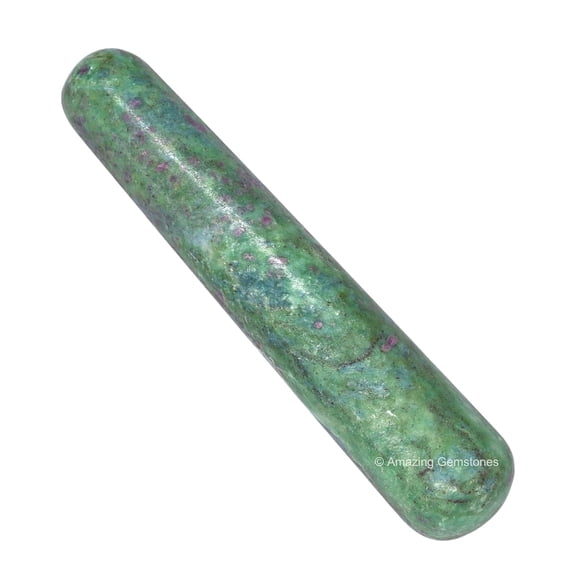 Ruby Zoisite Crystal Wand Massage Stick (Smooth)
