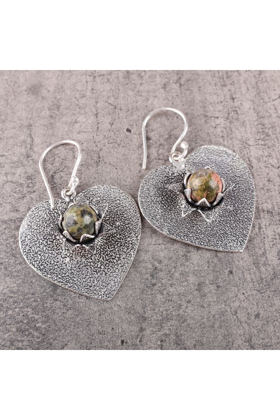 Ruby Zoisite Earring 925 Sterling Silver Jewelry