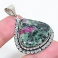 thumbnail image 1 of Ruby Zoisite Gemstone Pendant Handmade Thanksgiving Gift Jewelry 2.7" FP 2876, 1 of 2