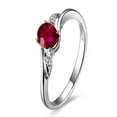 thumbnail image 1 of Ruby and Diamond Engagement Ring on 10k White Gold, 1 of 4