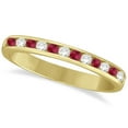 thumbnail image 1 of Ruby and Diamond Semi-Eternity Channel Ring 14k Yellow Gold (0.40ct), 1 of 2