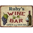 thumbnail image 1 of Ruby's Rustic Wine Bar Sign Wall Decor Kitchen Gift 8 x 12 High Gloss Metal 208120056045, 1 of 1