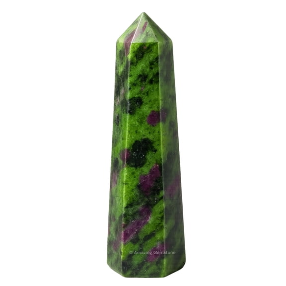 Ruby zoisite Crystal Tower Obelisk Point (3" to 4" INCH)