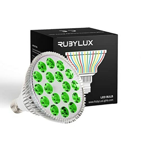 RubyLux All Green LED Bulb - Size Large 2nd Generation