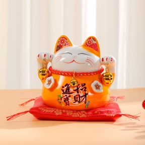 RubyredFox Maneki Neko Lucky cat ceramic ornament money box bring you fortune and lucky.