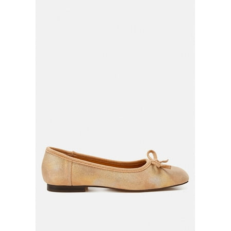 Rubyrose Genuine Suede Bow Ballerinas