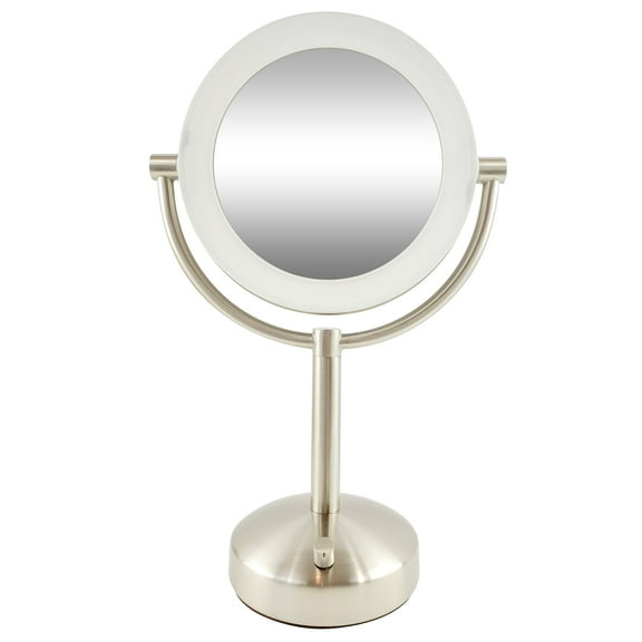 Rucci B324105 Makeup Vanity Mirror 10x & 1x Natural-Light Tabletop Makeup Mirror