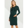 thumbnail image 1 of Ruched Button Down Bodycon Maternity Dress, 1 of 3