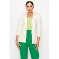 thumbnail image 1 of Ruched Sleeves Solid Blazer, 1 of 5