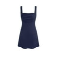 thumbnail image 1 of Ruched Square-Neck Mini Dress, 1 of 5