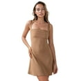 thumbnail image 1 of Ruched Square-Neck Mini Dress, 1 of 6