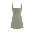 thumbnail image 1 of Ruched Square-Neck Mini Dress, 1 of 3