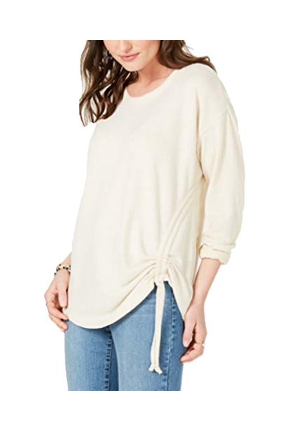 Ruched-Tie Top Oatmeal S