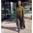 thumbnail image 1 of Ruched and Frayed Denim Pants, 1 of 1