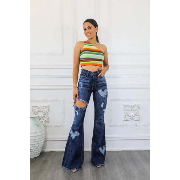 Ruching On You Multicolored Asymmetrical Cropped Top