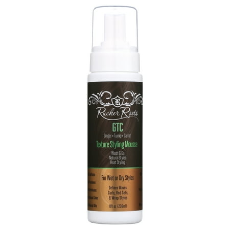 Rucker Roots GTC Texture Styling Mousse 8fl.oz., Moisturizing, All Hair Types