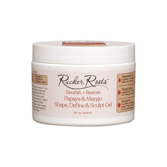 Rucker Roots Nourish + Restore Papaya & Mango Shape & Define Gel, 8fl.oz., Moisturizing