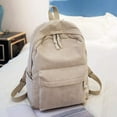 thumbnail image 1 of Rucksack Stil Weicher Stoff Rucksack Weibliche Cord Design Schule Rucksack Für Teenager Mädchen Gestreifte Rucksack FrauenHellbraun, 1 of 3