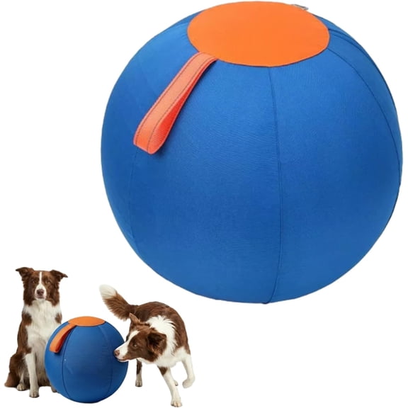 Ruckus Herding Ball, Herding Ball for Dogs, Extra-Large Enrichment Ball — Tear-Resistant, Includes Protective Cover and Air Pump, Available in Three Sizes to Suit All Dogs