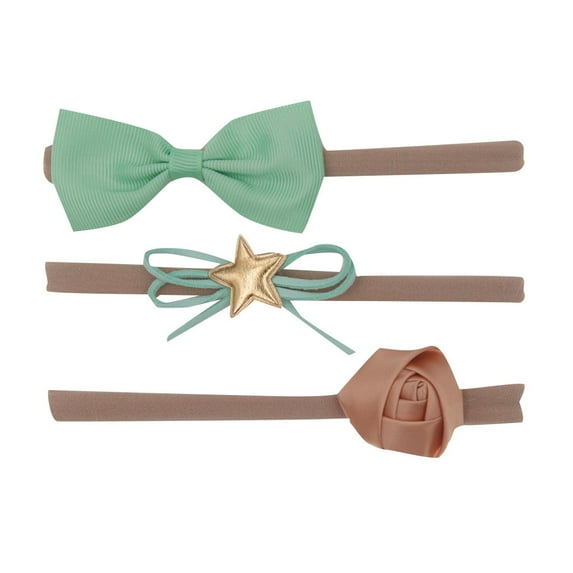 Rucky Summer On Clothes 3Pcs Kids Infant Baby Girls Bow Knot Hairband Hair Accessories Set Barrettes