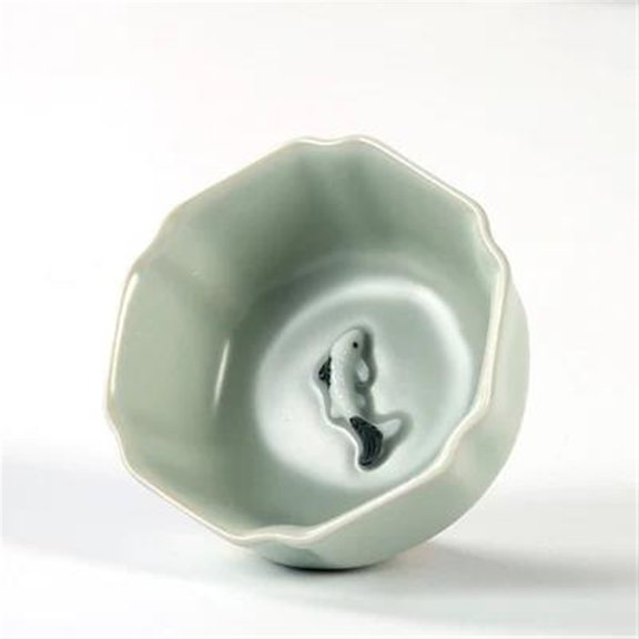 Rudao Kung Fu Tea Set Tea Cup Ceramic Fish Master Cup High Grade Ru Porcelain Single Cup