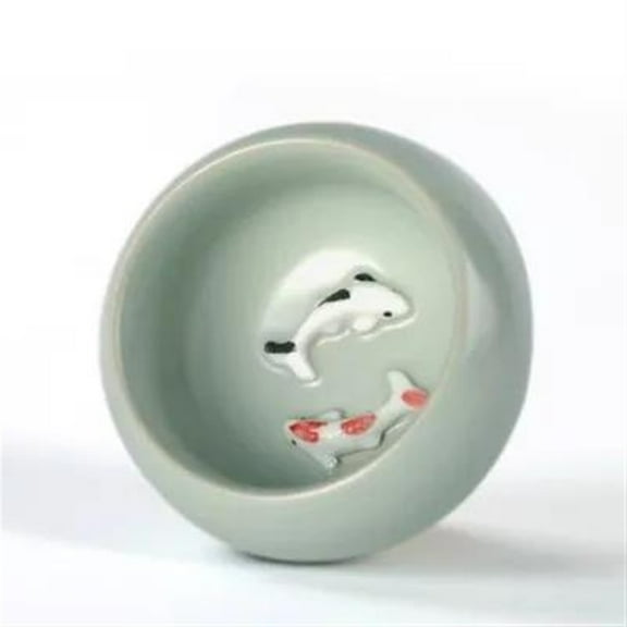 Rudao Kung Fu Tea Set Tea Cup Ceramic Fish Master Cup High Grade Ru Porcelain Single Cup