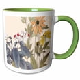 thumbnail image 1 of Rudbeckia or Cone Flower and Clerodendron in White and Yellows 15oz Two-Tone Green Mug mug-172966-12, 1 of 3