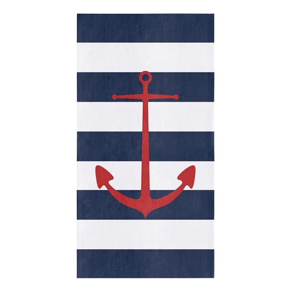Rudder Anchor Blue Stripes Microfiber Kitchen Hand Towel Dish Cloth Tableware Household Cleaning Towel Utensils for Kitchen