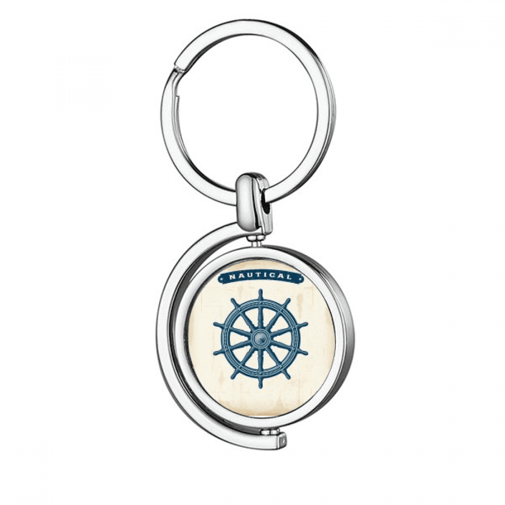 Shorekeeper Keychain Rudder Exploration Military Ocean Army Rotating Keychain Metal Keyring ...