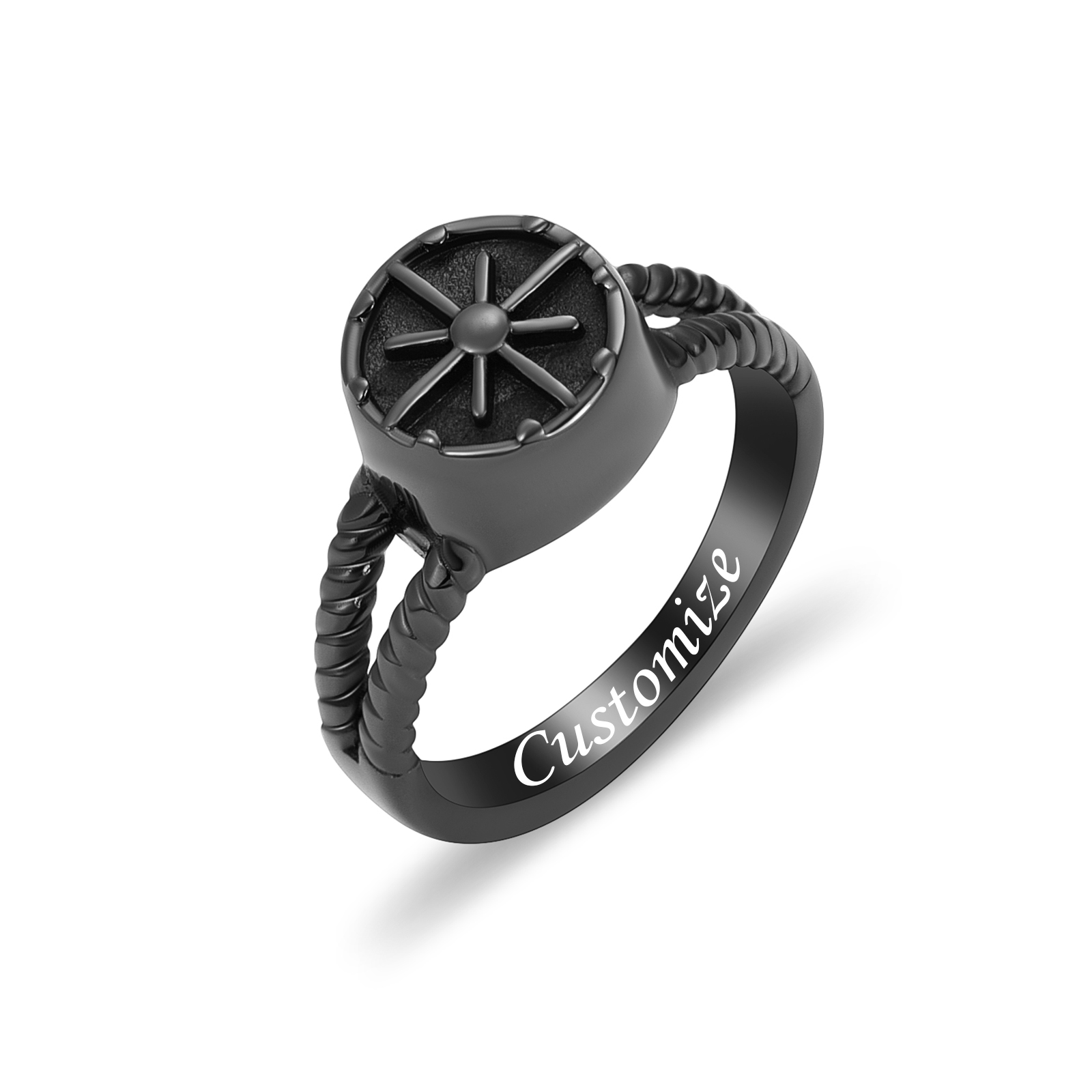 Rudder Stainless Steel Men's Ring Keepsake Cremation Jewelry for Ashes ...