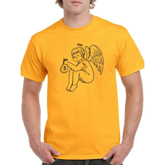 Rude Angel T-Shirt Men -Smartprints Designs, Male Small