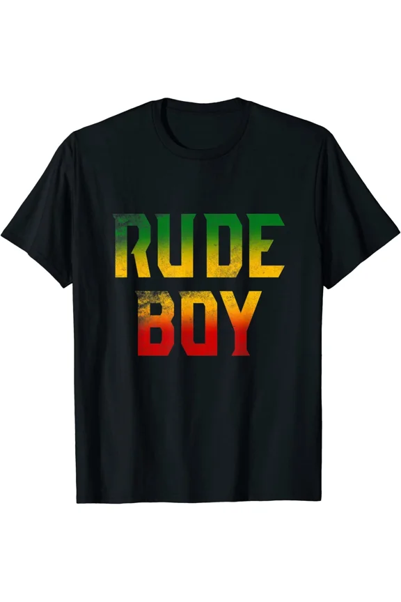 Rude Boy Rasta Reggae Roots Gifts Clothing Jamaica Design T-Shirt EB527, for Men & Women, up to Size 5XL