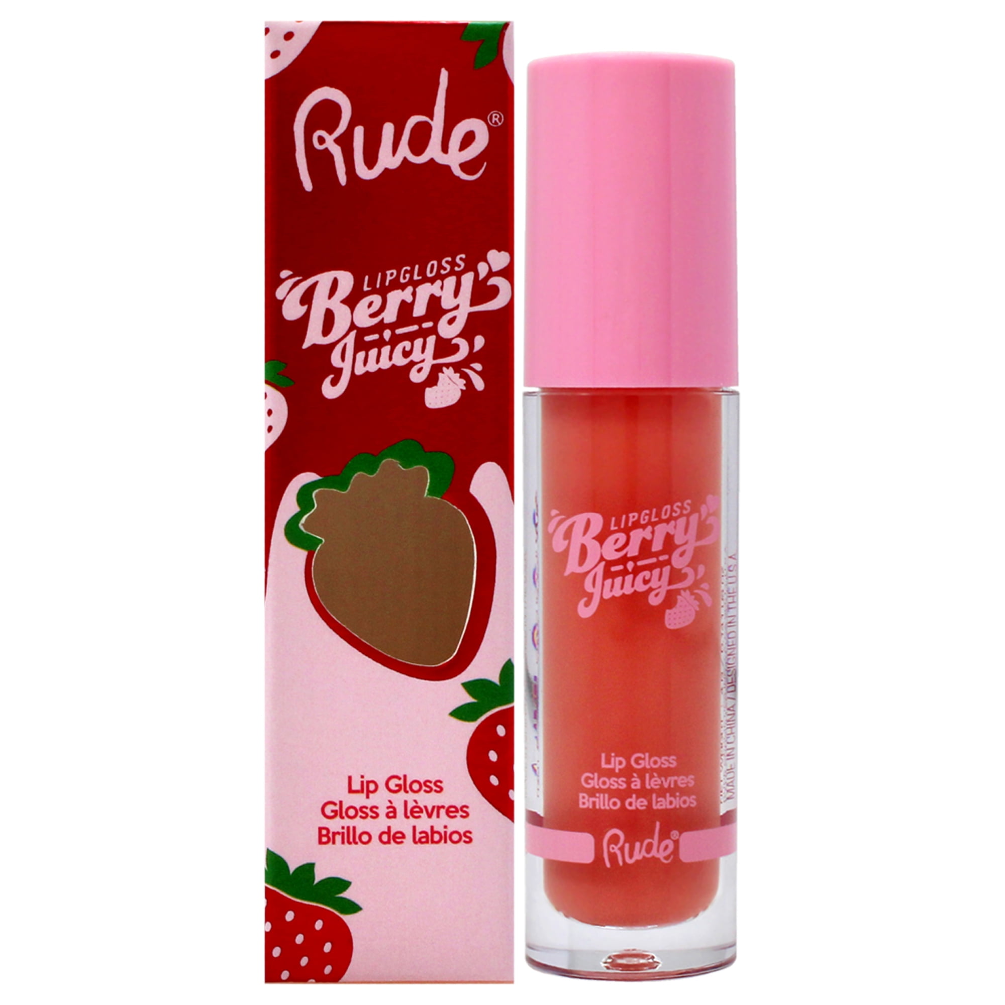 Rude Cosmetics Berry Juicy Lip Gloss Nudist , 0.14 oz Lip Gloss