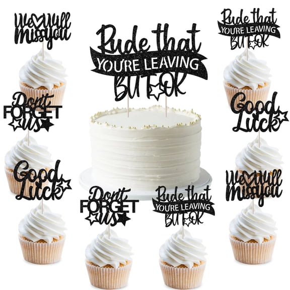 Rude That Youre Leaving But Ok Decor Cake Topper Farewell Party Decor Happy Retirement Party Supplies Good Luck We Will Miss You Goodbye Party Going Away Leaving Job Graduation Decor