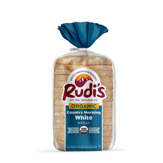 Rudi's Organic Bakery, Rudis Organic Country Morning White Sandwich Bread, 22 Ounce -- 8 per case.
