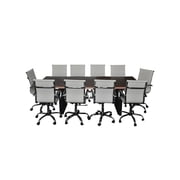 Rudis II 11-Piece High Back White Conference Set