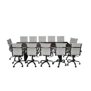 Rudis II 13-Piece High Back White Conference Set