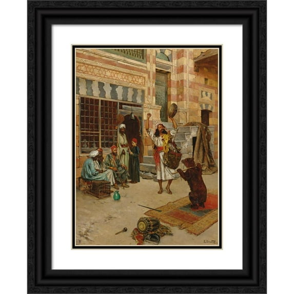 Rudolf Ernst 11x14 Black Ornate Wood Framed Double Matted Museum Art Print Titled: An Afternoon Show