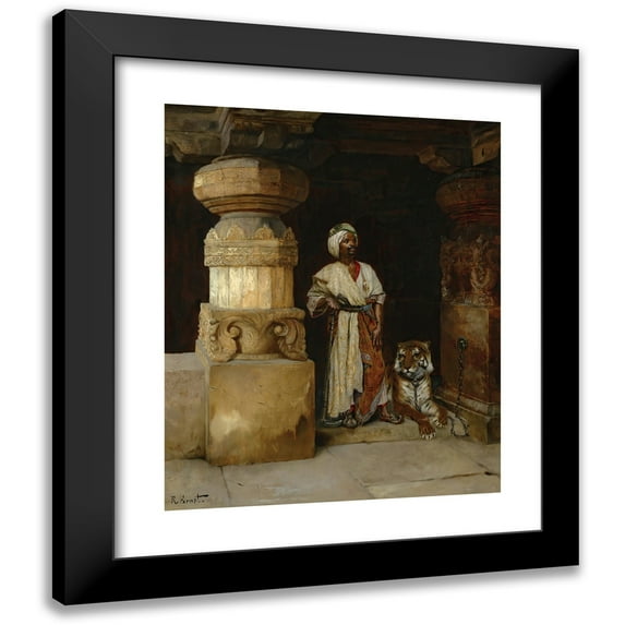 Rudolf Ernst 12x14 Black Modern Framed Museum Art Print Titled - The Palace Guard