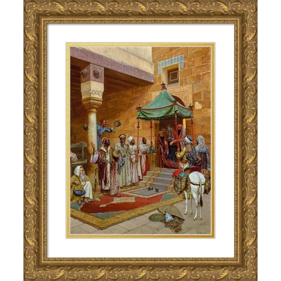 Rudolf Ernst 19x24 Gold Ornate Framed and Double Matted Museum Art Print Titled - The New Bride
