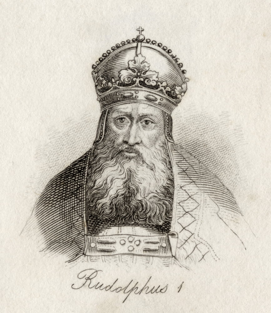 Rudolf I Of Germany (Latin Rudolfus) 1218-1291King Of The Holy Roman Empire Engraved By JWCook Canvas Art - Ken Welsh Design Pics (13 x 15)