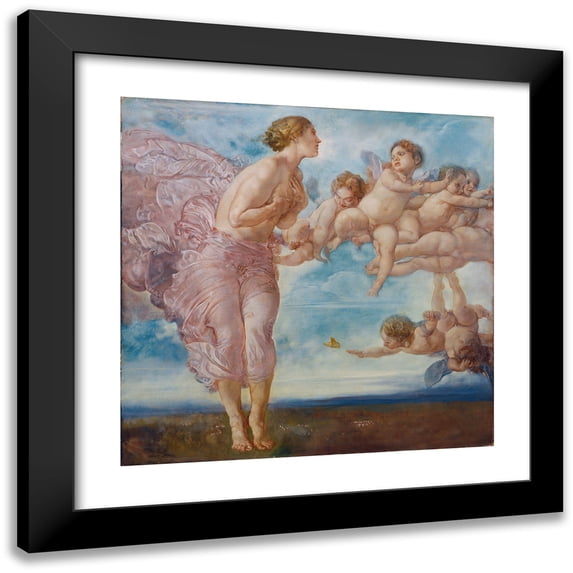Rudolf Jettmar 15x15 Black Modern Framed Museum Art Print Titled - The Four Seasons: Spring (1928)
