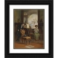 thumbnail image 1 of Rudolf Rössler 15x18 Black Ornate Wood Framed Double Matted Museum Art Print Titled - Surprising Visit, 1 of 5