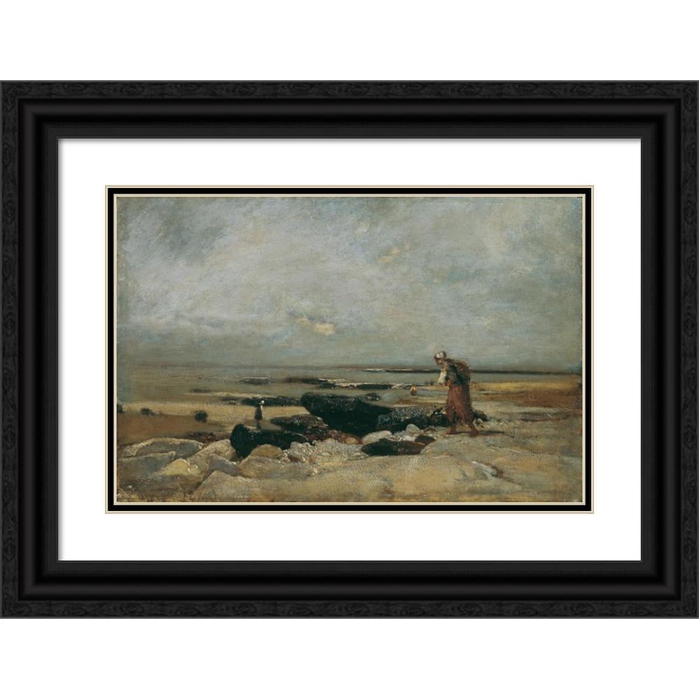 Rudolf Ribarz 18x13 Black Ornate Wood Framed Double Matted Museum