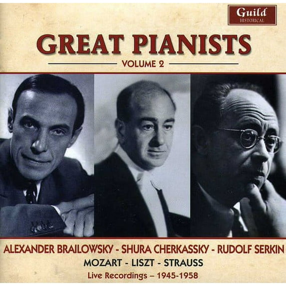 Rudolf Serkin - Great Pianists 2: 1945 & 1958 - Music & Performance - CD
