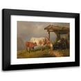 thumbnail image 1 of Rudolf Swoboda 24x18 Black Modern Framed Museum Art Print Titled - On the Alp, 1 of 5