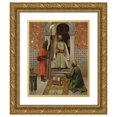 thumbnail image 1 of Rudolf Weisse 20x24 Gold Ornate Framed and Double Matted Museum Art Print Titled - The Arms Merchant Presenting His Wares (1886), 1 of 4