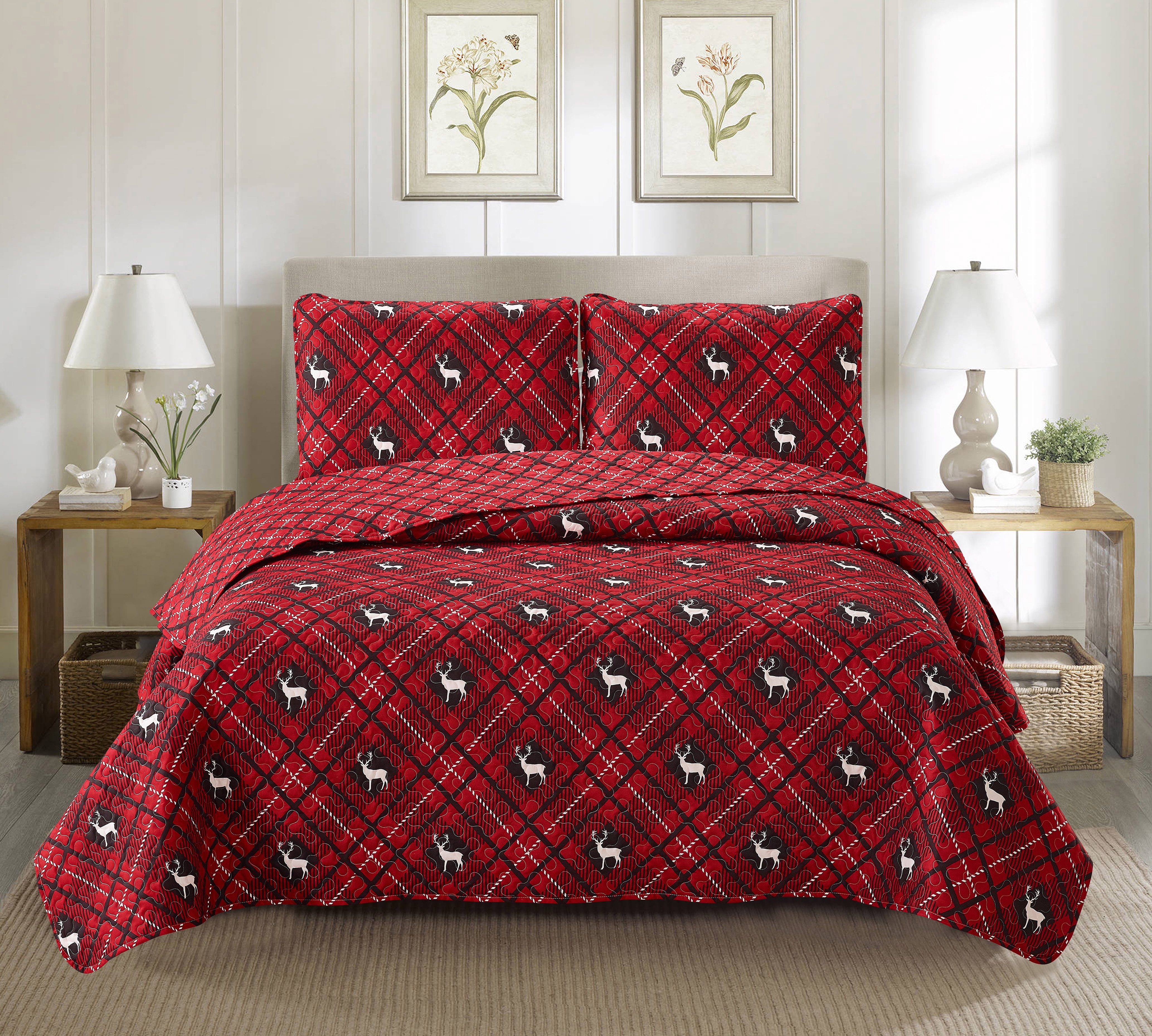 Rudolph 2-piece Quilt Set 68x86 Twin